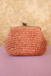 Woven Rose Kisslock Clutch