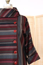 Dusky Striped Blanket Dress M