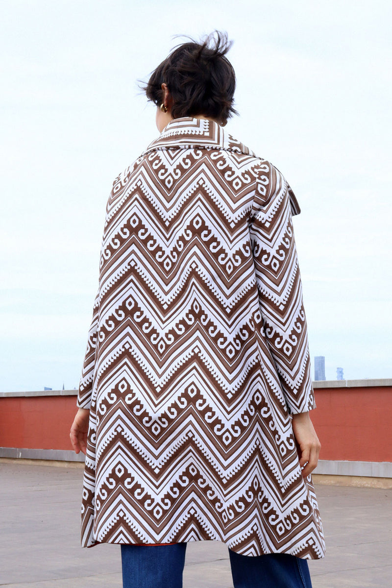 Bark Geo Trapeze Coat XS/S