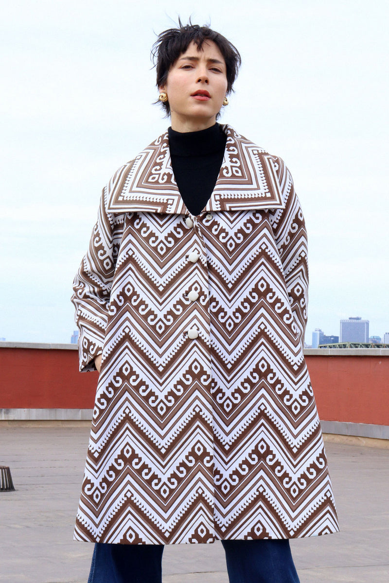 Bark Geo Trapeze Coat XS/S