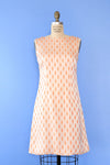 Flamingo Silk Brocade Sheath S/M