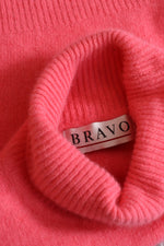 Vivid Pink Angora Sweater Tee S-L