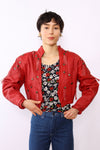 Cardinal Fringe Crop Leather Jacket XS/S