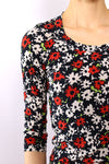 Y2K Silk Floral Knit Top XS/S