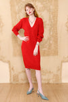 Slouchy Scarlet Sweater Dress S-L