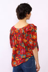 Putomayo Cotton Gauze Ruffle Top M