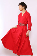 Solman Red Trench Dress XS/S