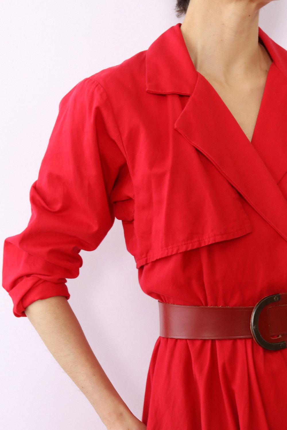 Solman Red Trench Dress XS/S