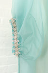 Turquoise Chiffon Sheer Caftan S-L