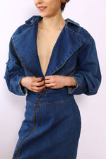 Nina Piccalino Denim Moto Dress M/L