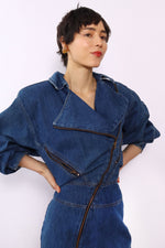 Nina Piccalino Denim Moto Dress M/L