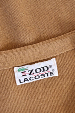 Lacoste Cropped Camel Cardigan XS-M