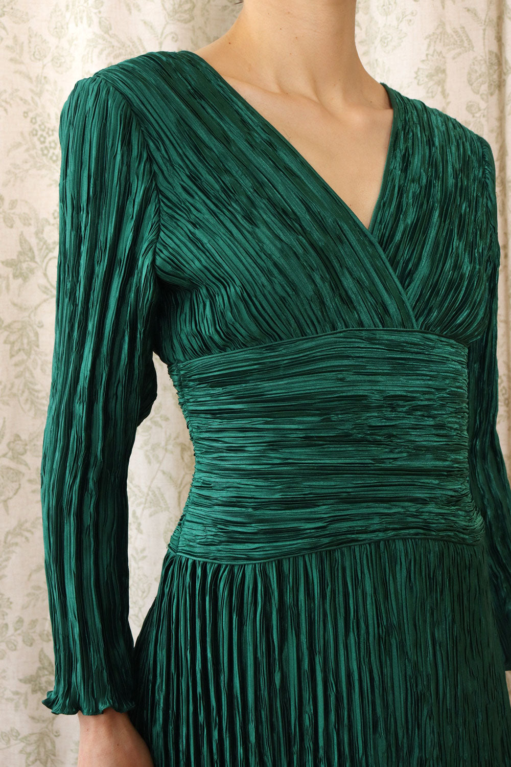 Mary McFadden Kale Plissé Dress XS