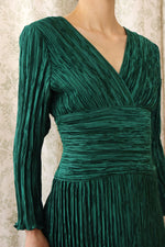 Mary McFadden Kale Plissé Dress XS