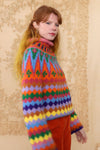 Rainbow Fair Isle Tunic Sweater XS/S