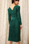 Mary McFadden Kale Plissé Dress XS