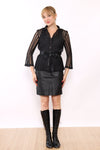 Matrix Sheer Satin Stripe Jacket S