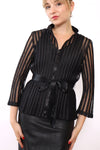 Matrix Sheer Satin Stripe Jacket S
