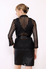Matrix Sheer Satin Stripe Jacket S