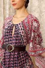 1970s Indian Cotton Full Sweep Maxi S-L