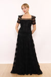 1940s Gothic Glamour Lace Gown XS/S