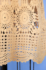 Natural Radial Crochet Mini Dress XS-M