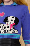 Periwinkle Puppy Crop Sweater XS