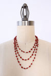 Blood Red Beaded Necklace