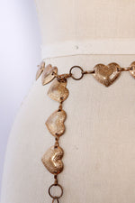 Rosy Gold Heart Chain Belt 25-43"