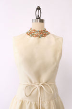 Jeunesse Ivory Bejeweled Drop Waist Dress XS/S