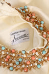 Jeunesse Ivory Bejeweled Drop Waist Dress XS/S