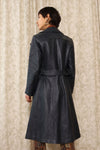 Midnight Leather 70s Belted Jacket XS