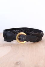 Quadraro Woven Leather Belt 25.5-28"