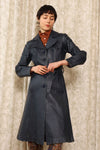 Midnight Leather 70s Belted Jacket XS