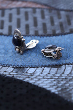 Sterling Silver Clover Clip On Earrings