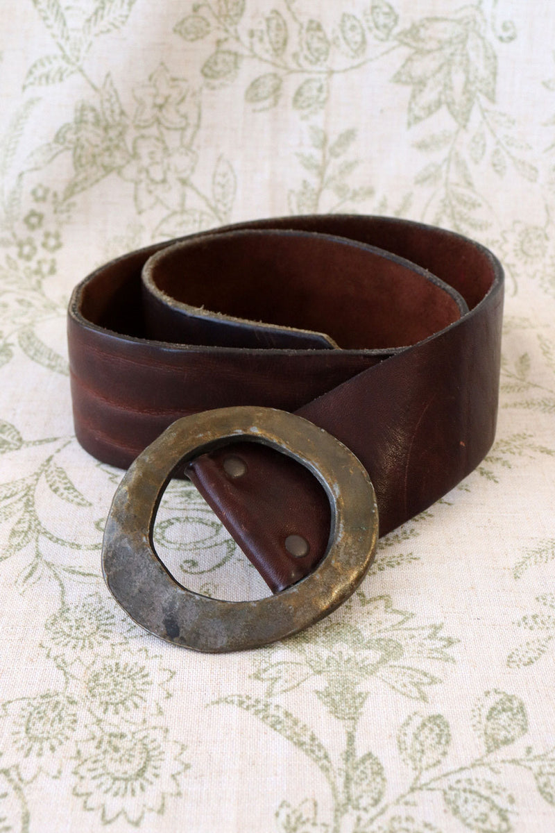 Heavy Metal Ring Leather Belt