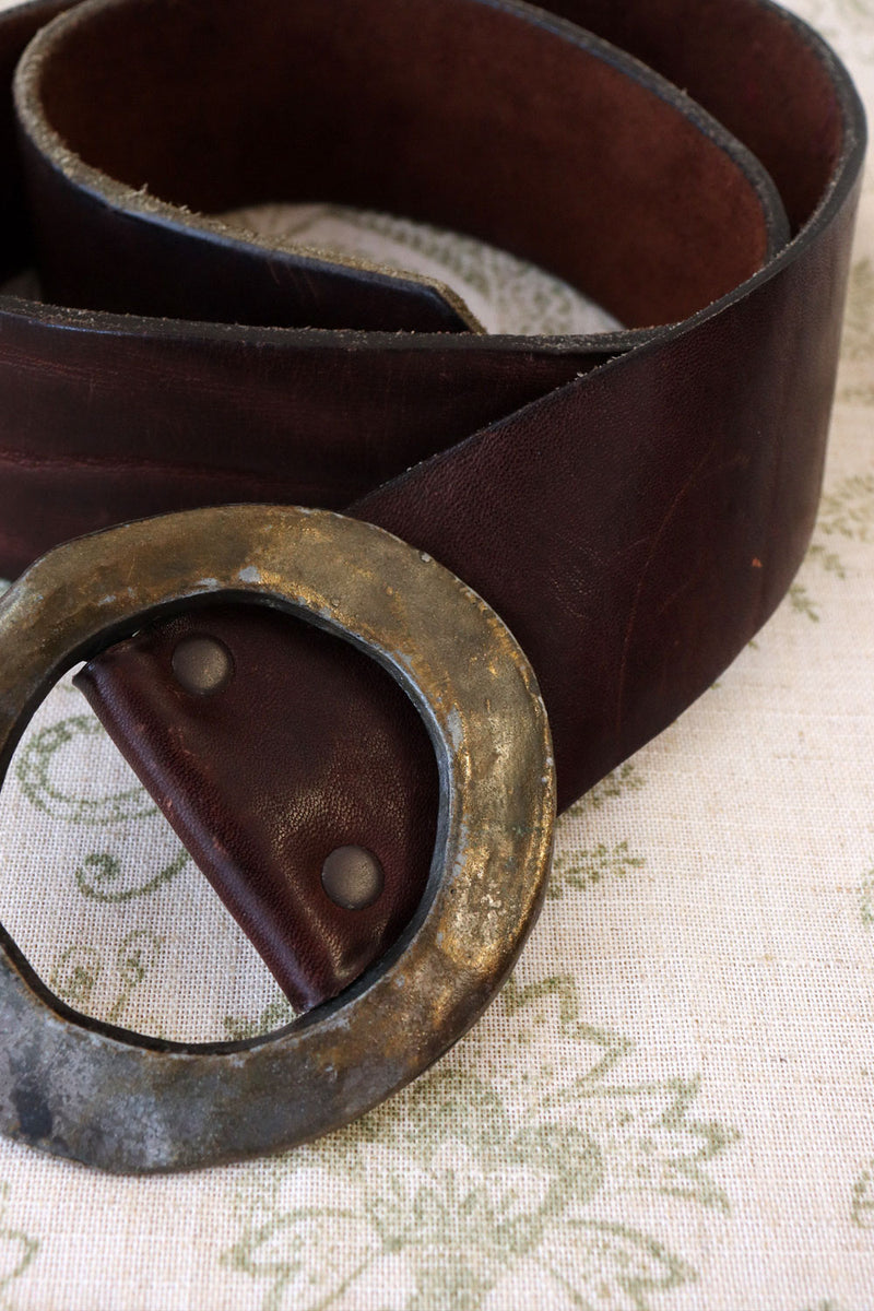 Heavy Metal Ring Leather Belt