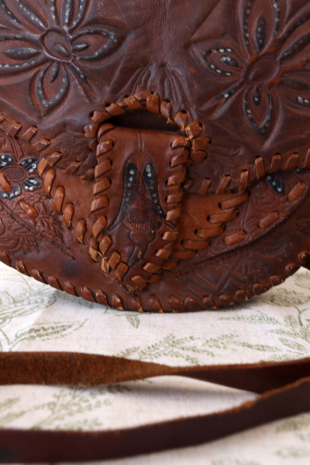 Damascus Tooled Leather Bag