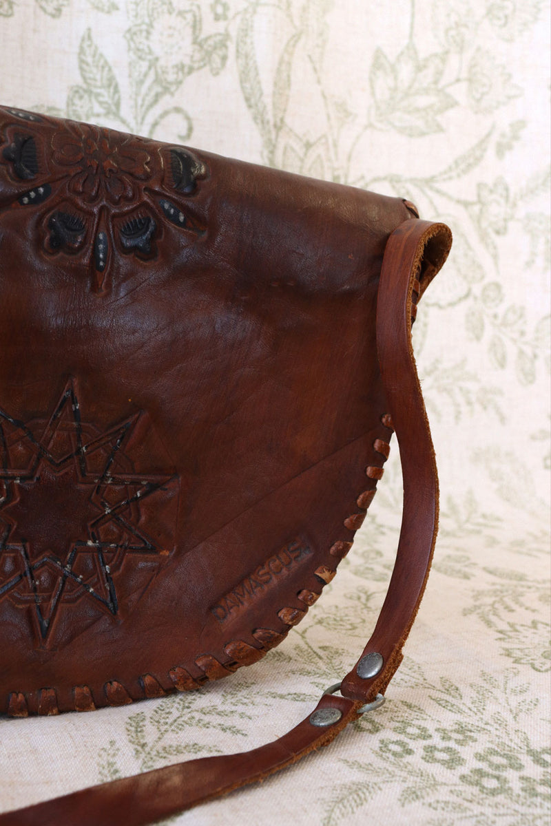 Damascus Tooled Leather Bag
