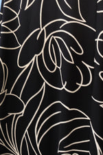 Monochrome Minimal Floral Maxi Dress XS-M