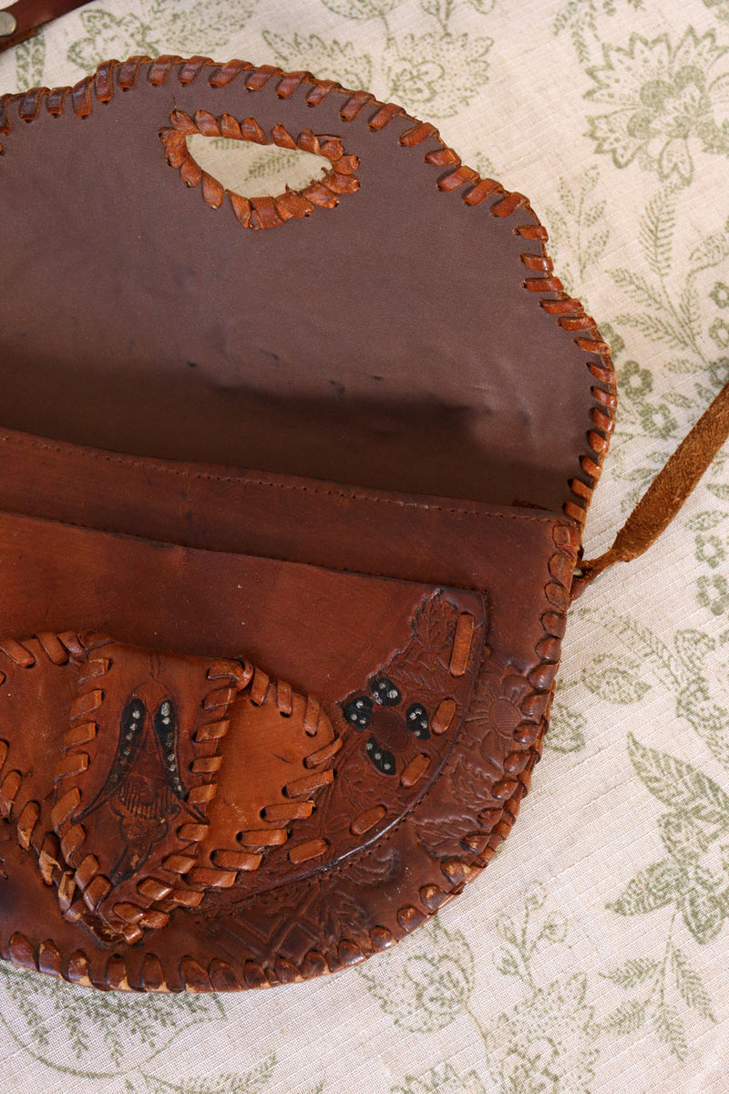 Damascus Tooled Leather Bag