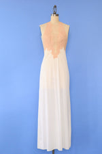Backless Lace Full Length Slip Dress S