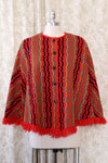 Zigzag Ruby Poncho S-L