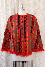 Zigzag Ruby Poncho S-L