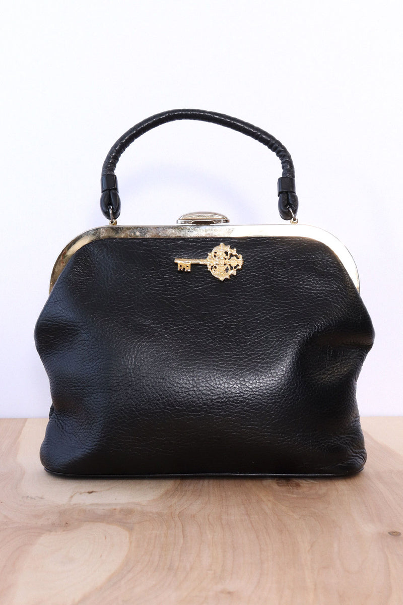 Key Accent Leather Handbag