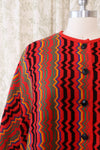 Zigzag Ruby Poncho S-L