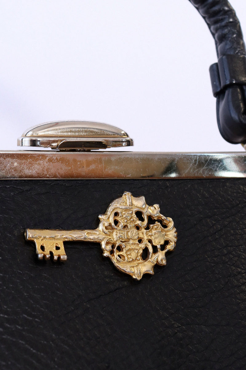Key Accent Leather Handbag