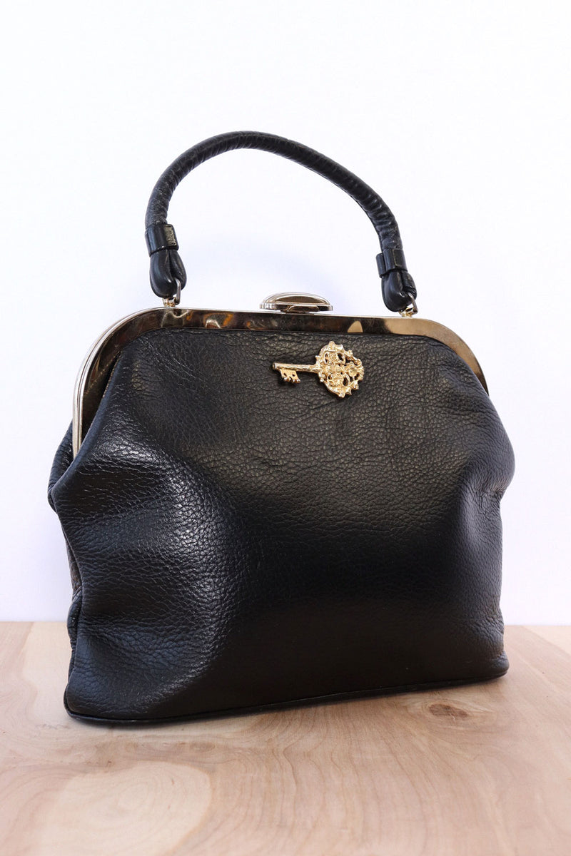 Key Accent Leather Handbag
