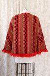Zigzag Ruby Poncho S-L
