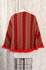 Zigzag Ruby Poncho S-L